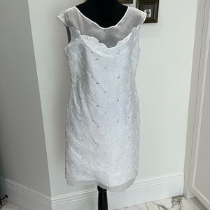 Rena Lange white midi dress
